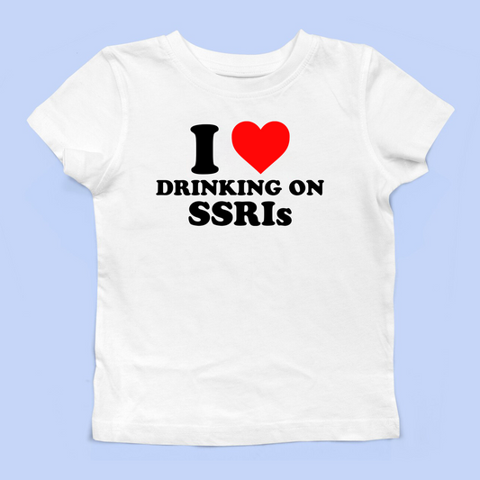 I Heart Drinking On SSRIs Baby Tee
